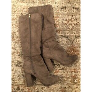 Tan Suede Knee High Boot Women Size 6.5